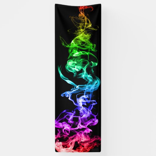 カラフルは煙-暗闇の虹--を抽出します 横断幕 (縦)