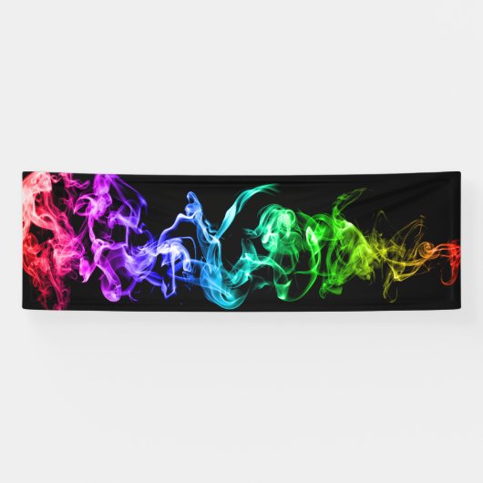 カラフルは煙-暗闇の虹--を抽出します 横断幕 (横)