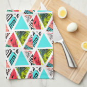 カラフルは熱帯パターンを抽出します キッチンタオル (四つ折り)