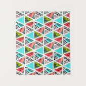 カラフルは熱帯パターンを抽出します タペストリー (正面)