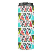 カラフルは熱帯パターンを抽出します タンブラー (裏面)