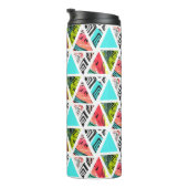 カラフルは熱帯パターンを抽出します タンブラー (回転右)