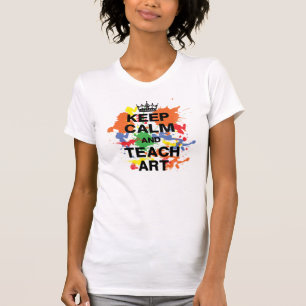 カラフルは穏やか保ちましたり及び芸術を教えます Tシャツ