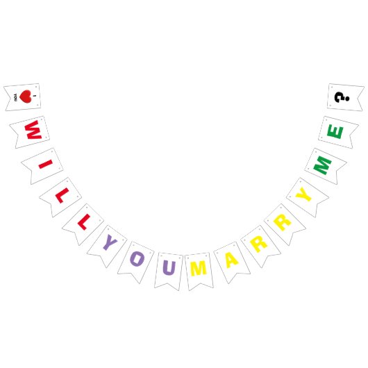 カラフルは結婚します私と-旗布の旗決定します バンティングフラッグ (全)