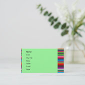 カラフルは縞で飾ります 名刺 (スタンド正面)