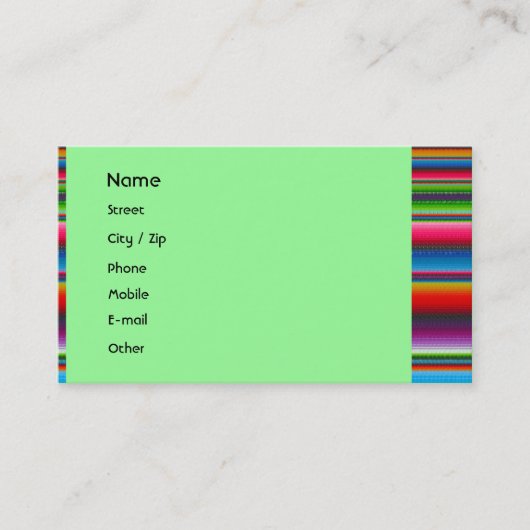 カラフルは縞で飾ります 名刺 (正面)