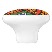 カラフルは花の明るい色を抽出します セラミックノブ (側面)