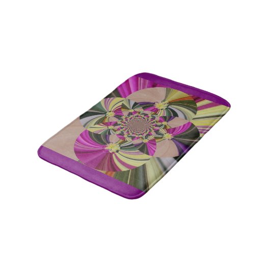 カラフルは花パターンを抽出します バスマット (アングル)