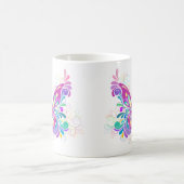 カラフルは蝶を抽出します コーヒーマグカップ (中央)