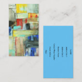 カラフルは都市景観の元の芸術の絵画を抽出します 名刺 (正面/裏面)