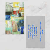 カラフルは都市景観の元の芸術の絵画を抽出します 名刺 (正面/裏面)