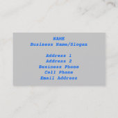 カラフルは都市景観の元の芸術の絵画を抽出します 名刺 (裏面)