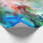 カラフルは銀河系の絵画を抽出します ラッピングペーパー (角)