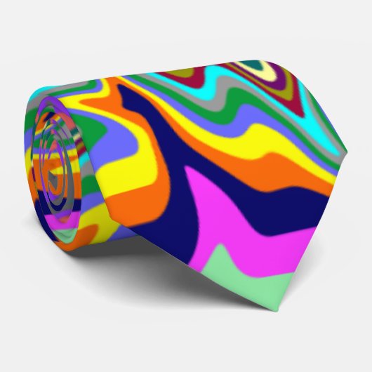 カラフルは長方形のパターン(の模様が)あるなタイのカスタムを歪めました ネクタイ (ロール)