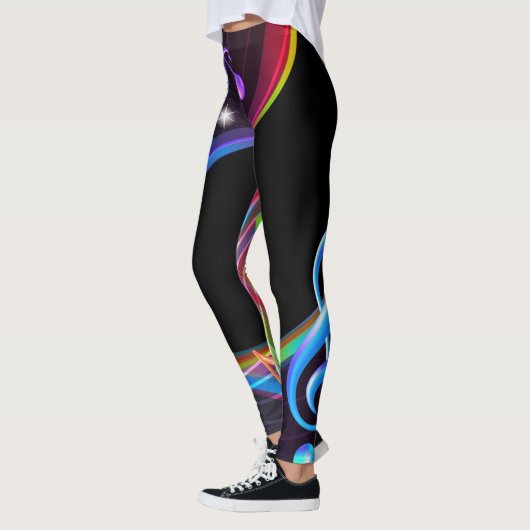 カラフルは音楽ノートを抽出します レギンス (左)