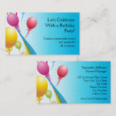 カラフルは|の巻き毛のリボンを風船のようにふくらませます 名刺 (正面/裏面)