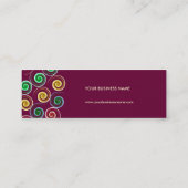 カラフルは|スタイリッシュな螺線形になります スキニー名刺 (裏面)