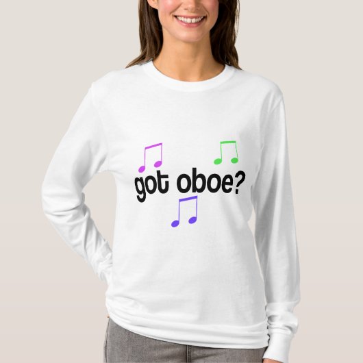 カラフルはOboe音楽Tシャツを得ました Tシャツ (正面)