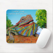 カラフルひげおもしろい付きドラゴンマウスパッド マウスパッド (マウス)