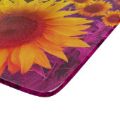 カラフルひまわり素朴写真国フローラ カッティングボード (角)