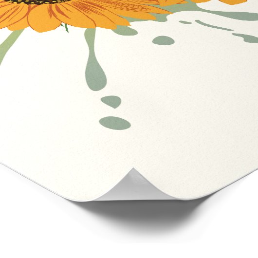 カラフルひまわり ポスター (角)