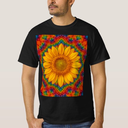 カラフルひまわり  Tシャツ (正面)