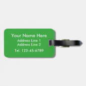 カラフルぶら下がったハートパーソナライズされた ラゲッジタグ (裏面横)