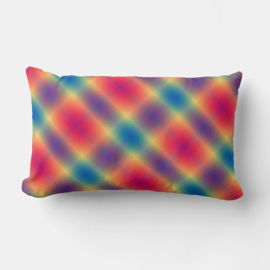 カラフルぼやけプモダンリ国 ランバークッション (正面)