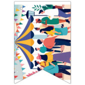 カラフルまじりの バンティングフラッグ (第2の旗)