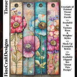 カラフルみすぼらしいシックなケシDL6Lデコペ 薄葉紙