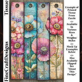 カラフルみすぼらしいシックなケシDL6Rデコペ 薄葉紙