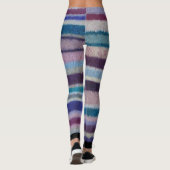 カラフルみすぼらしいシックな手編はっきりしたストライプみ レギンス (裏面)