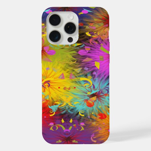 カラフルもこもこSplatと紙吹雪 iPhoneケース (裏面)