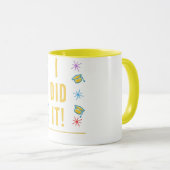 「カラフルやった！」 卒業キャップ マグカップ (正面右)