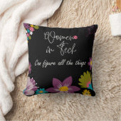 カラフルやる気を起こさせるフローラの女性はハイテク クッション (ブランケット)