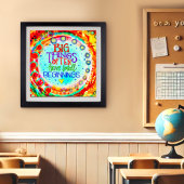 カラフルやる気を起こさせるモダン引用文 ポスター