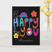 カラフルやる気を起こさせる幸せカスタム カード (黄色い花)