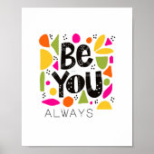 カラフルやる気を起こさせる引用文名の追加 ポスター (正面)