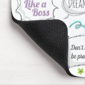 カラフルやる気を起こさせる引用文吹き出しゴール マウスパッド (コーナー)