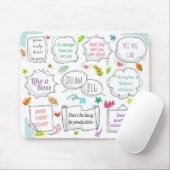 カラフルやる気を起こさせる引用文吹き出しゴール マウスパッド (マウス)