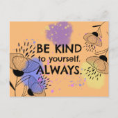 カラフルやる気を起こさせる芸術的引用文 ポストカード (正面)