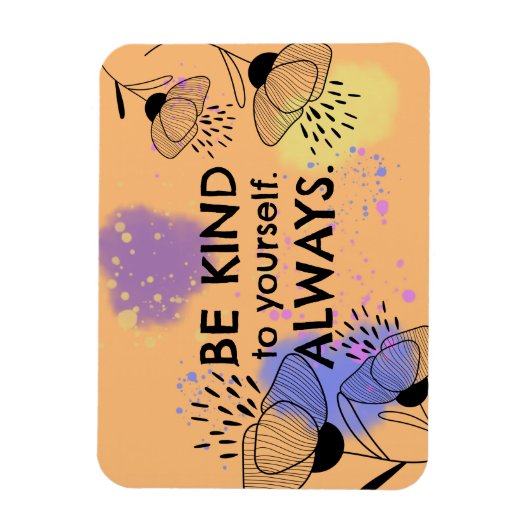 カラフルやる気を起こさせる芸術的引用文 マグネット (縦)