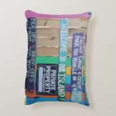 カラフルようこそ島の看板Carribean アクセントクッション (裏面(縦))