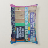 カラフルようこそ島の看板Carribean アクセントクッション (正面(垂直))