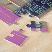 カラフルようこそ島の看板Carribean ジグソーパズル (側面)