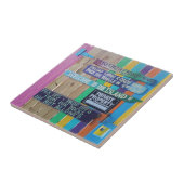 カラフルようこそ島の看板Carribean タイル (側面)