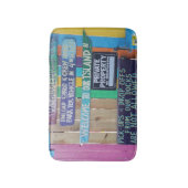 カラフルようこそ島の看板Carribean バスマット (正面縦)