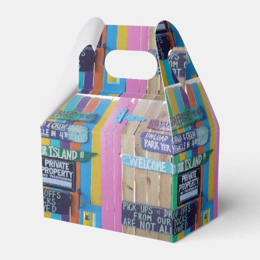 カラフルようこそ島の看板Carribean フェイバーボックス (裏面サイド)