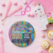 カラフルようこそ島の看板Carribean ペーパープレート (パーティー)