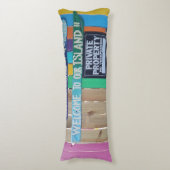 カラフルようこそ島の看板Carribean ボディピロー (正面縦)